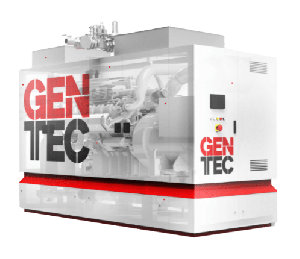 Cogenerator Gentec 64 kWe for biogas, frame mounting, open type