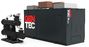 Когенератор Gentec 999 kWe за работа с биогаз, монтаж в звукоизолиращ корпус 