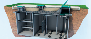Station for biological treatment of waste water with a capacity of up to 330 EU