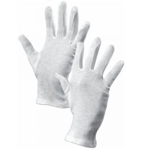 Ръкавици от бяло памучно трико без маншет FAVA