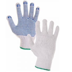 Ръкавици от плетено трико с полимерни капки на дланта и пръстите FALO ECO