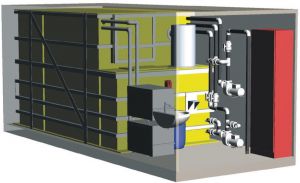 Modular treatment plant with MBR technology up to 350 EU
