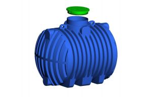 Хоризонтален резервоар за подземен монтаж за вода - 2000 литра
